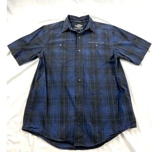Harley Davidson button down short sleeve size mens medium